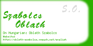 szabolcs oblath business card